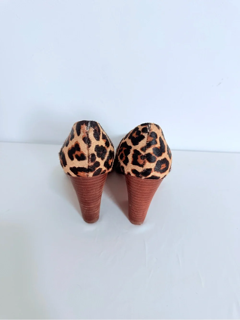 DSW Crown Vintage Leopard Print Block Heel Pumps - Tan Brown & Black
